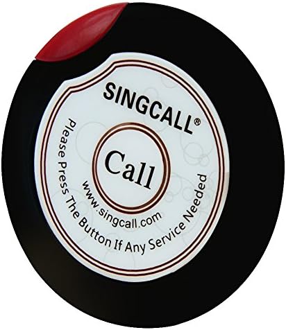 מערכת שיחות אלחוטית Singcall, עבור חנות, בנק, מערכת החלפת מלצר אלחוטית, חבילה של 10 זמזומי שירות PCS