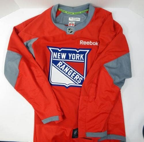 משחק ריינג'רס בניו יורק השתמש באדום תרגול ג'רזי ריבוק NHL 58 DP29931 - משחק גופיות NHL משומשות