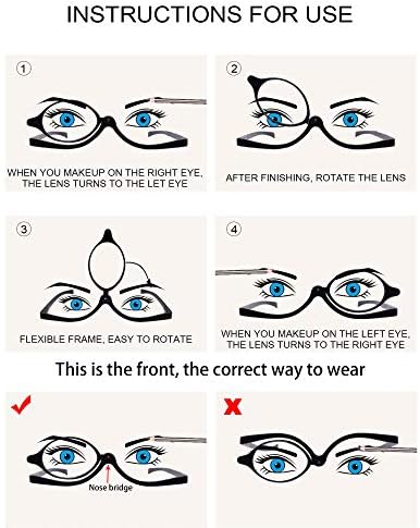 אוקסי קיארי מתקפל קריאת משקפיים לנשים 3.0 איפור קוסמטי קוראי 1.0 1.5 2.0 2.5 3.0 3.5 4.0 5.0 6.0