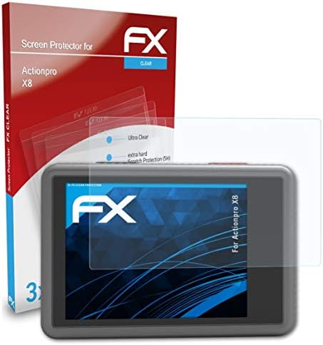 סרט הגנת המסך של Atfolix תואם למגן מסך ActionPro X8, סרט מגן אולטרה-ברור FX