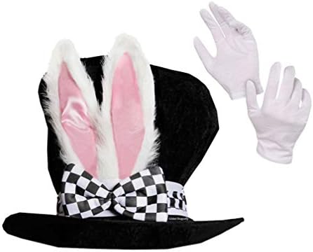 AMOSFUN כובע ארנב אוזניים ארנבות כובע ארנב כובע תלבושות אביזר כובעי מסיבה מצחיק כובעי קוסם כובע אוזניים