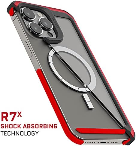 Ghostek Atomic Slim iPhone 14 Pro Max Case Magsafe Magnet Magnet מובנה לטעינה אלחוטית ואביזרים Crystal
