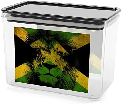 ג ' מייקה דגל האריה אחסון קופסא פלסטיק מזון ארגונית מיכל מיכלי עם מכסה למטבח