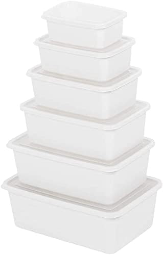 מזון אחסון תיבה-6 יחידות מקרר אחסון קופסא פלסטיק מזון מכולות מטבח ארון מארגן שולחן