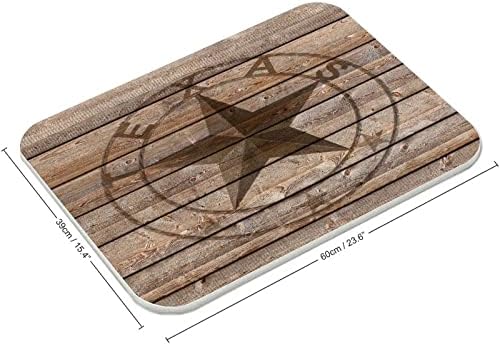 מחצלת בוץ בציר כפרי שיק סגנון מערב טקסס כוכב עץ דפוס מקורה שפשפת כניסה דלת שטיח אמבטיה מטבח רצפת מחצלת
