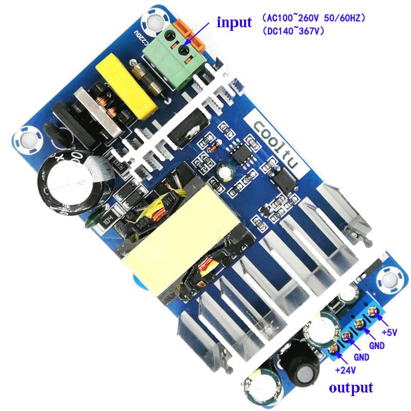 ממיר AC ל- DC 110V 220V ל- DC 24V 4A 5V 1A 120W מיתוג כפול לוח חשמל לוח חשמל לוח מקור לוח A1-020