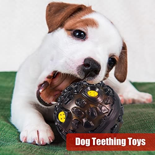 צעצועי כדור כלבים של Paddsun, צעצועים אינטראקטיביים של כלבים צחקקים צעצוע חריקת לעיסות אגרסיביות, צעצועים