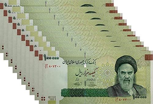 10 x 100000 Rials Banknote Uncirulated 100,000 Rials כסף