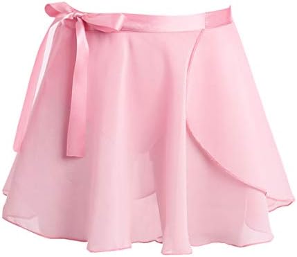 בנות Runhomal Classic Stup-Up Dance Ballet חצאיות טוטו קיד התעמלות בסיסית חצאית עטיפה של שיפון שיפון