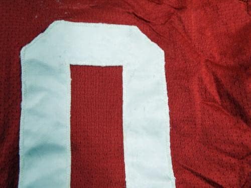 משנות התשעים של סן פרנסיסקו 49ers 90 משחק השתמשו בג'רזי אדום 50 DP34711 - משחק NFL לא חתום בשימוש בגופיות
