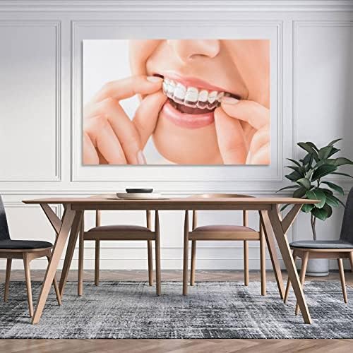 שיניים שיניים כרזות בלתי נראה שיניים הלבנת שיניים בית חולים כרזות בד ציור קיר אמנות פוסטר לחדר שינה